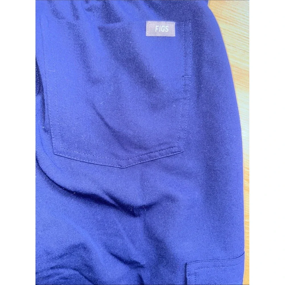 Figs Navy Jogger Pants Drawstring High Waist XXXS Petite